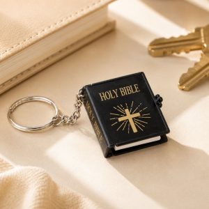 Bible Keychain – Ornate Gold – Pack 6