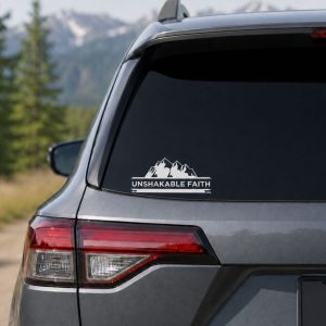 Auto Vinyl Decal – Unshakable Faith