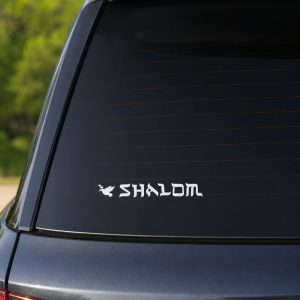Vinyl Decal – Shalom Dove 6.625 X 1