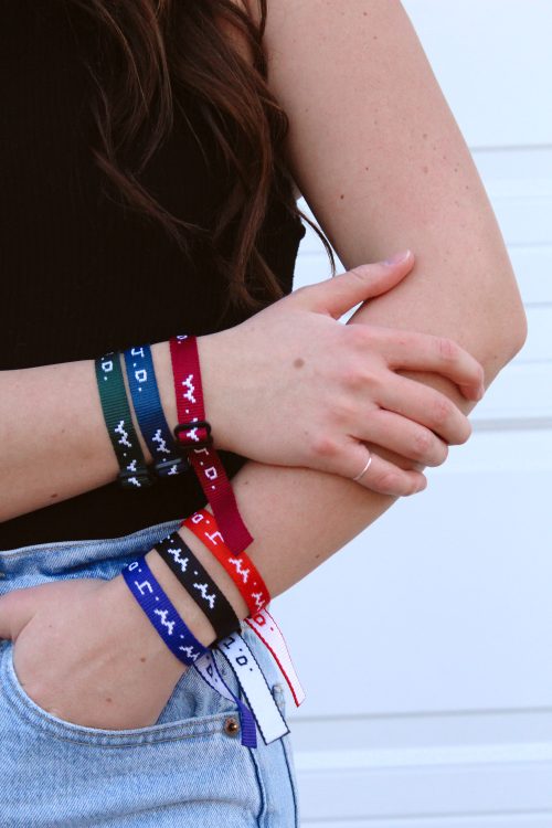 variety pack wwjd bracelets multicolored, red, blue, orange, black, green