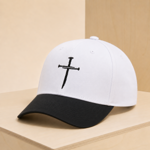 Hat – Cross Of Nails – Grey/White