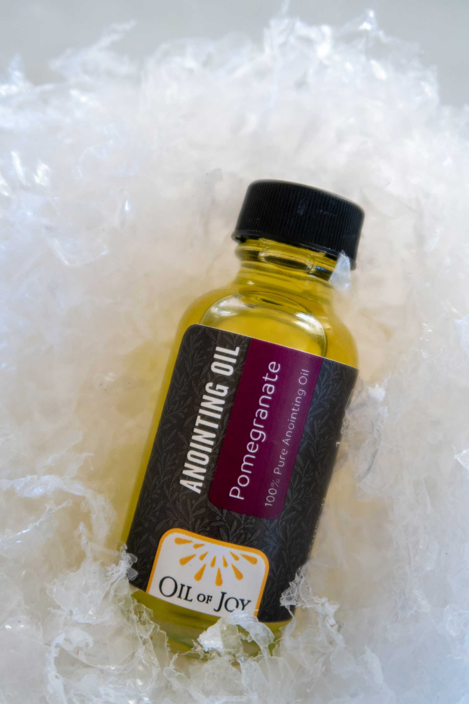 anointing oil- bottles- pomegranate- oil of joy