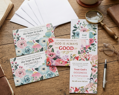 floral greeting cards on a table